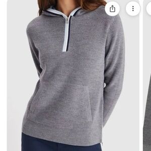 G/FORE Women's Gray Waffle Stitch Merino Sweater